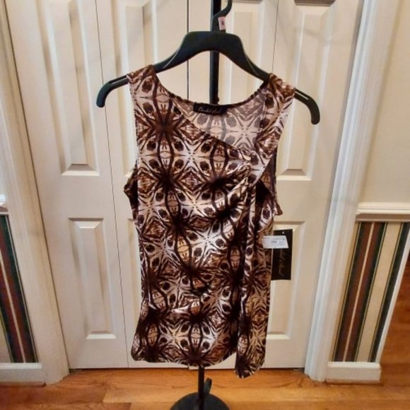 Candid Soul Brown/Black/Tan Multi Slip Over Top Size Small NWT - Picture 1 of 5